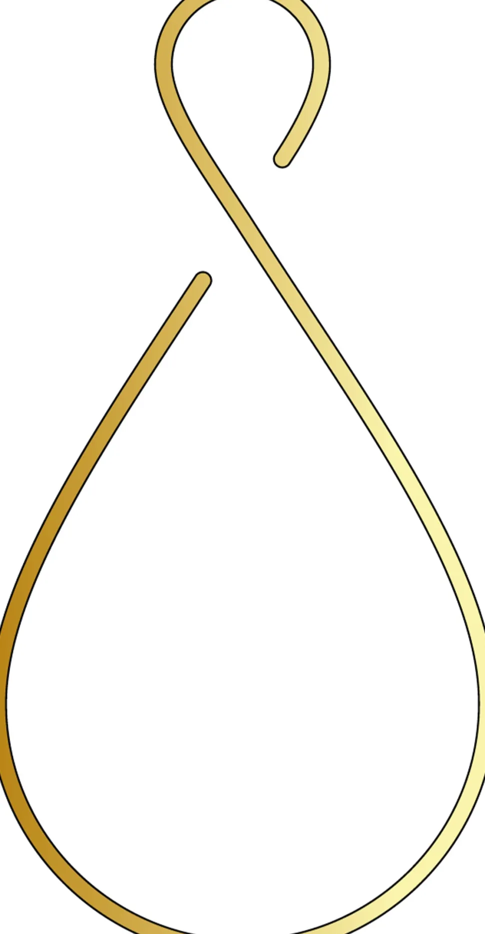 Mica Decorations Pflanzenstütze Erweiterung Tropfen gold D 15 H 30 cm