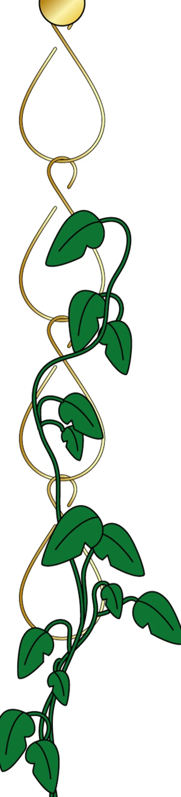 Mica Decorations Pflanzenstütze Tropfen gold D 15 H 30 cm