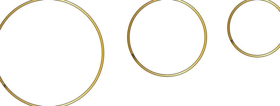 Mica Decorations Pflanzenstütze Erweiterung Kreis gold D 28 cm