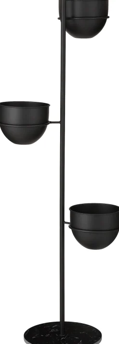 Mica Decorations Pflanzenständer schwarz 40 x 33 x 140 cm