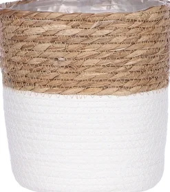 Mica Decorations Pflanzkorb Rachel weiß D 18 cm H 18 cm