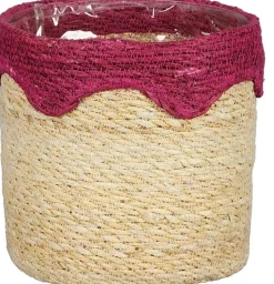 Mica Decorations Pflanzkorb Ella rosa D 18 H 18 cm