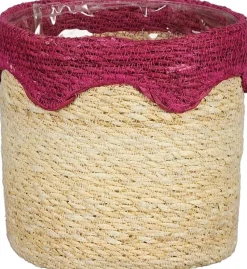 Mica Decorations Pflanzkorb Ella rosa D 16 H 16 cm