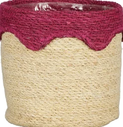 Mica Decorations Pflanzkorb Ella rosa D 20 H 20 cm