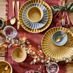 Mica Decorations Schale gelb Pesca D 15,5 H 7,5 cm