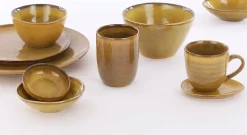 Mica Decorations Schale Tabo gelb D 11 cm H 6,5 cm