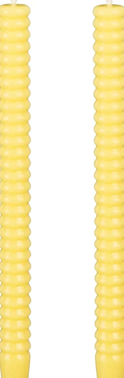 Mica Decorations Stabkerzen Twist gelb 8,5 Std. 2 St.