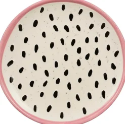 Mica Decorations Teller Exotica weiß/rosa D 20,5 H 2 cm