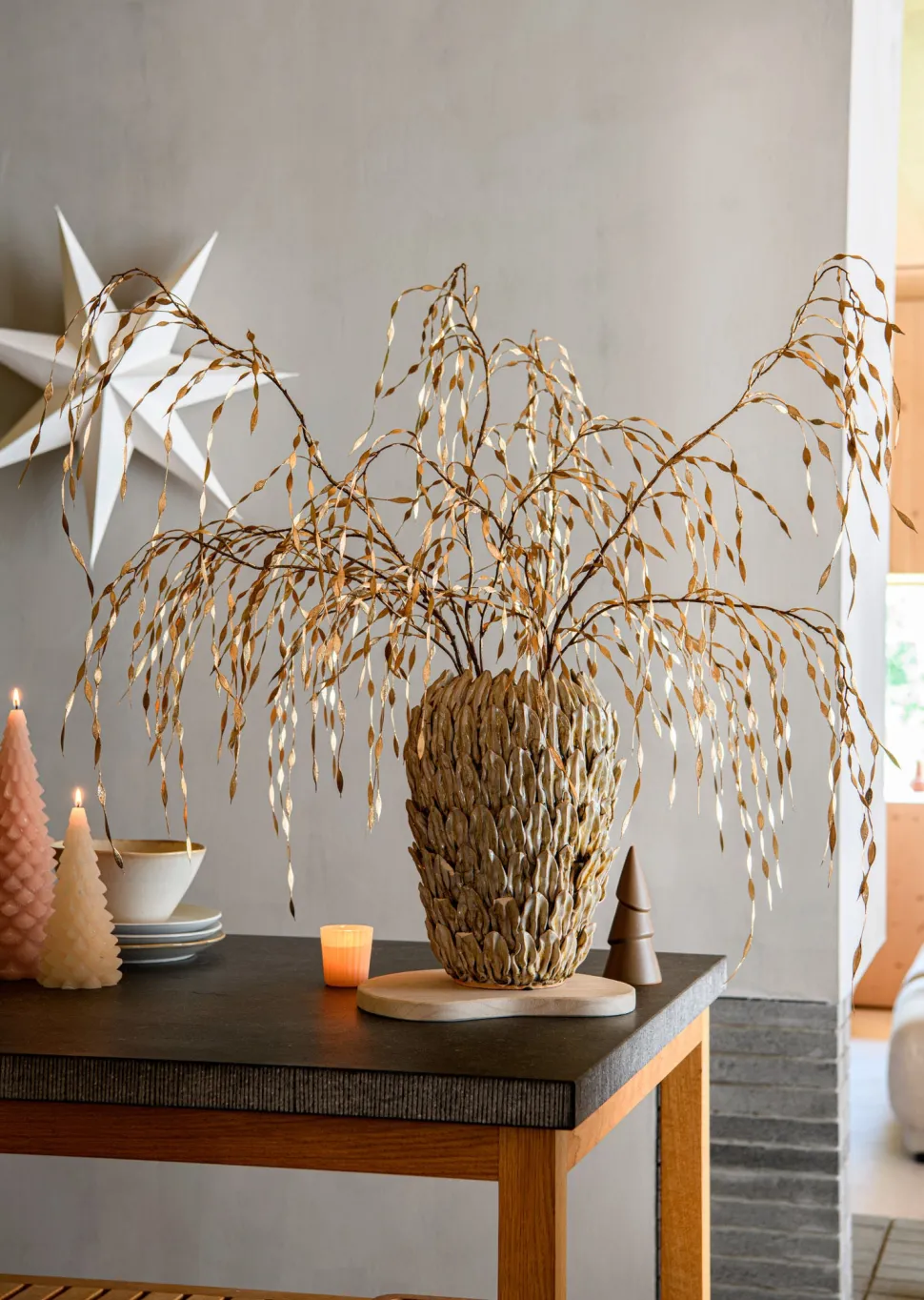 Mica Decorations Vase Chico beige D 20 H 28 cm