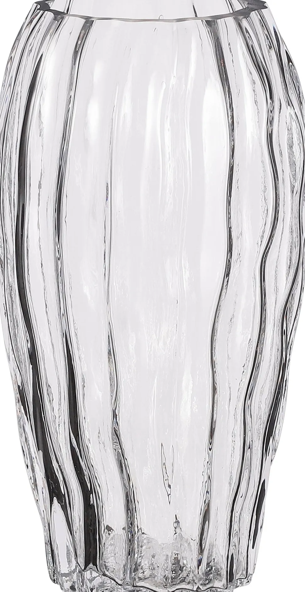 Mica Decorations Vase Feline transparent D 14 H 27 cm