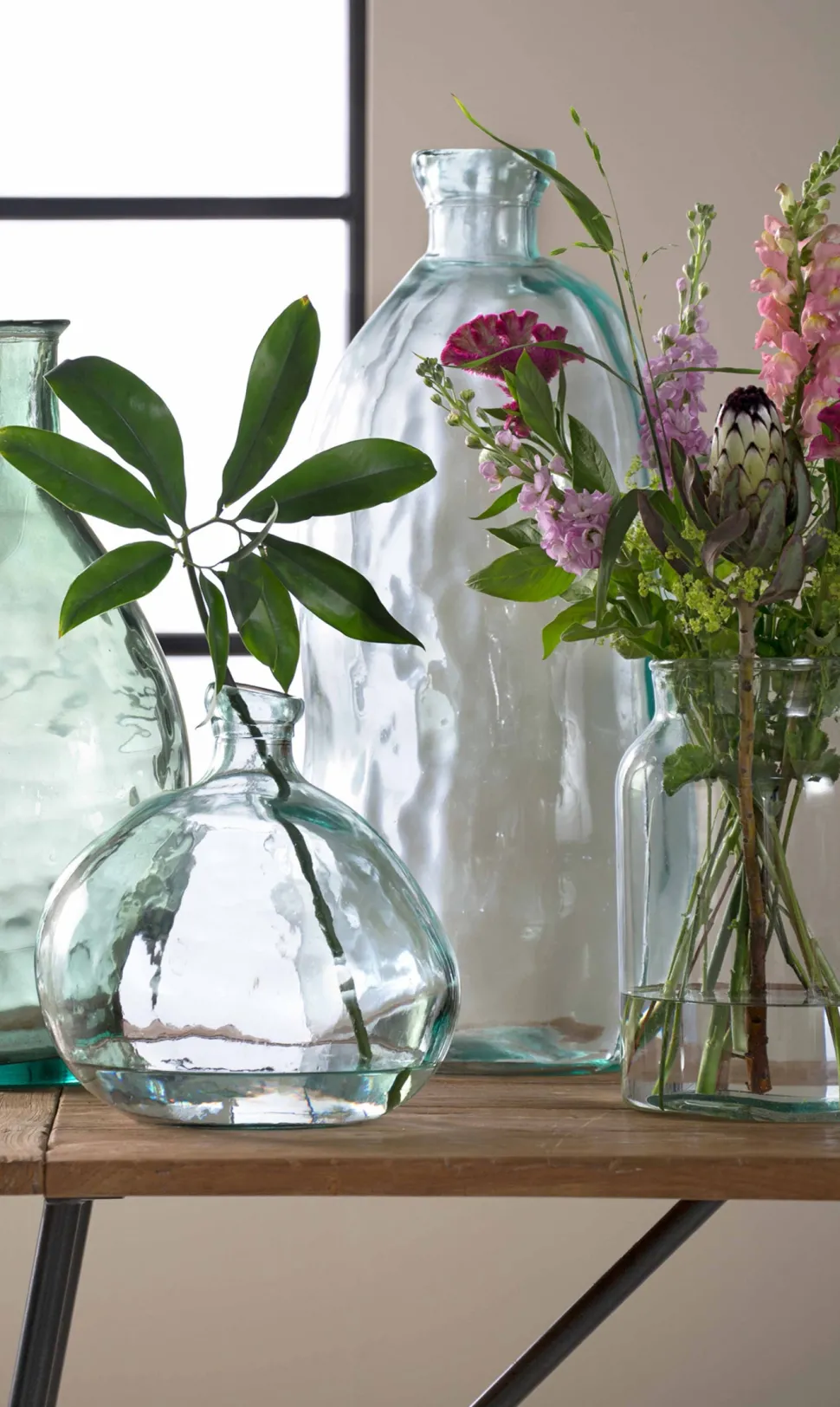 Mica Decorations Vase Organic transparent D 21 cm H 51 cm