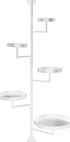 Mica Decorations Wand-Pflanzenregal Perry weiß 36 x 30 x 120 cm