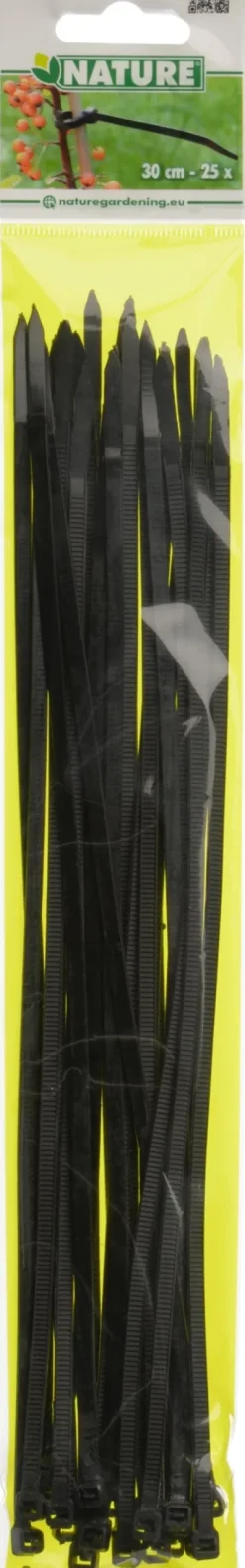 Nature Kabelbinder 30 cm schwarz 25 St.