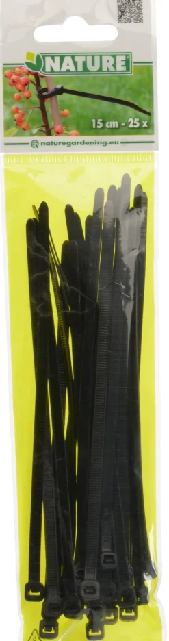 Nature Kabelbinder 15 cm schwarz 25 St.