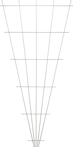 Nature Rankgitter V-Form galvanisiertes Metall H 145 x 5-75 cm
