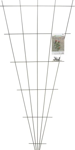 Nature Rankgitter V-Form Metall 150 x 5-75 cm grün