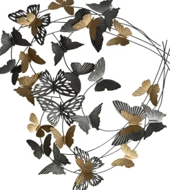 ntratuin Outdoor-Wanddeko Schmetterling gold / silber 74,5 x 6 x 68,5 cm