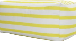 Overseas Hocker gelb / weiß 70 x 45 x 35 cm