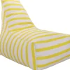 Overseas Sitzsack gelb / weiß 85 x 70 x 80 cm