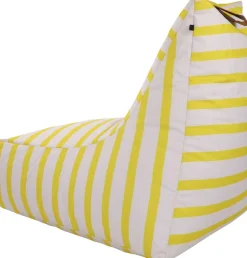 Overseas Sitzsack gelb / weiß 85 x 70 x 80 cm