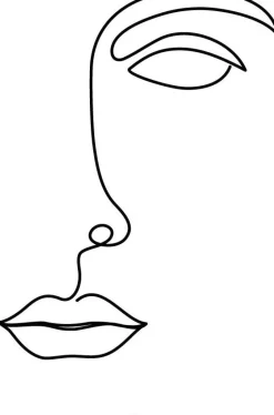 PB-Collection Bild Half Face weiß 30 x 40 x 2 cm