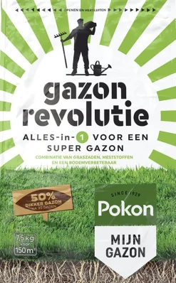 Pokon 3-in-1 Rasensamen, Rasendünger & Bodenverbesserer 7,5 kg