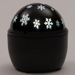 Projektor Schneeflocke mit LED Beleuchtung warmweiss D 12 H 13 cm