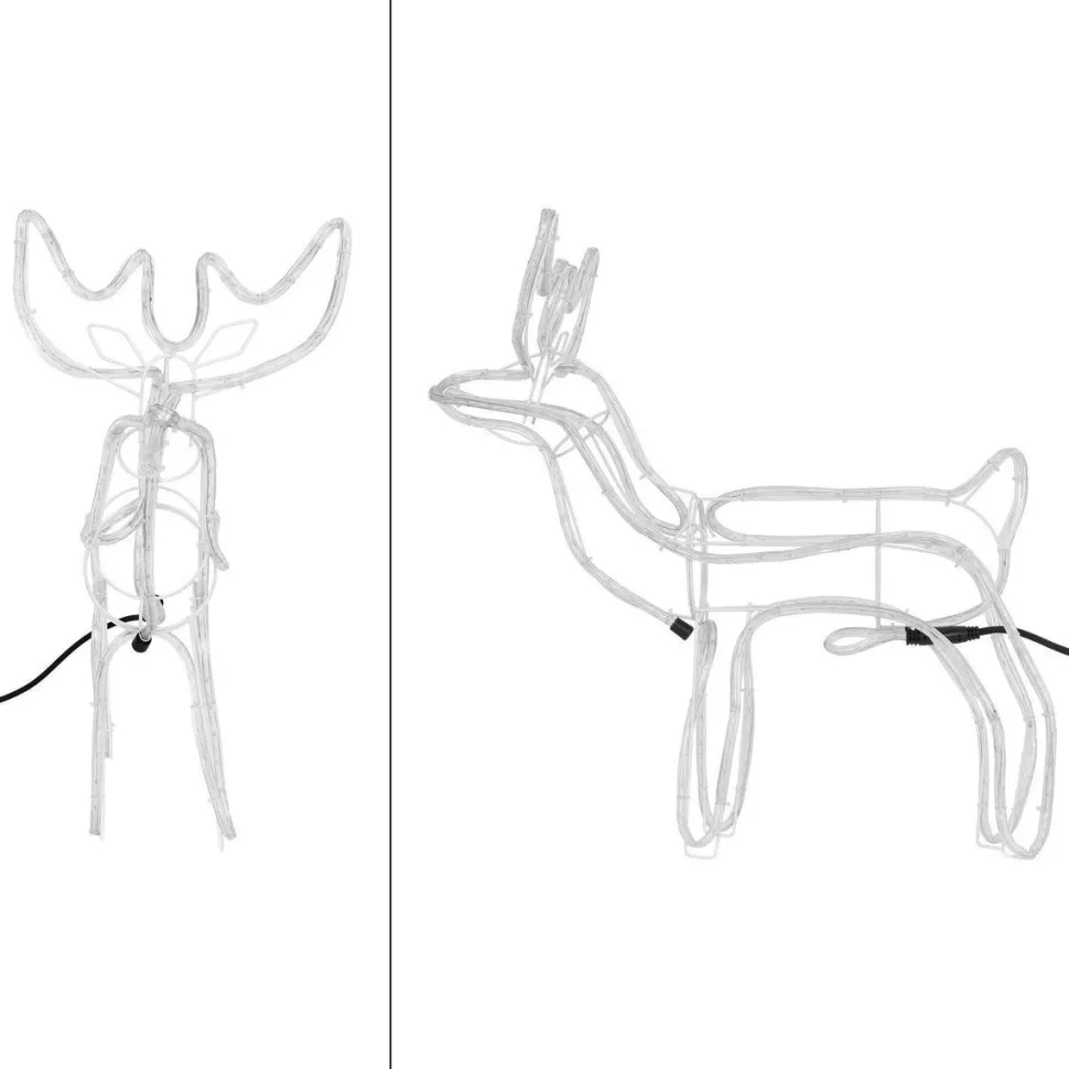 Rentier beleuchtet mit 216 LEDs warmweiß 68 x 28 x 61 cm