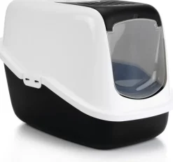 Savic Katzentoilette Nestor schwarz/weiß 56 x 39 x 39 cm