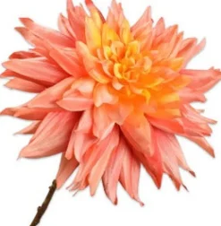 Silk-Ka Kunstblume Dahlie orange 65 cm