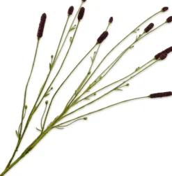 Silk-Ka Kunstzweig Wiesenknopf Pimpernel braun 84 cm