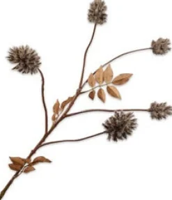 Silk-ka Weihnachtszweig Berry Distel grau H 69 cm