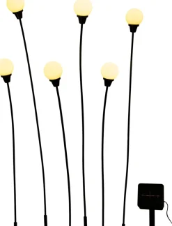 Solarstecker Fireflies LED D 4,5 H 48/57 cm warm weiß