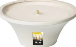 Spaas Citronella-Kerze Ginger Love weiß 9 Std. D 17,5 H 7,5 cm