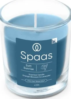 Spaas Duftkerze Essential Collection Soft Sunrise blau 25 Stunden D 7,3 H 8,3 cm