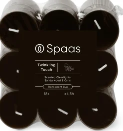 Spaas Duftkerze Essential collection Twinkling Touch braun 4,5 Std. D 3,5 H 1,6 cm 18 St.