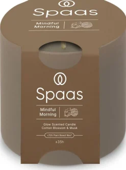 Spaas Duftkerze Essential collection  Mindful Morning taupe 35 Std. D 7 H 7 cm