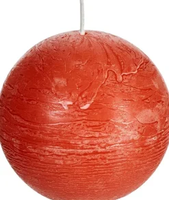 Spaas Kugelkerze Rustic orange 40 Std. D 10 cm