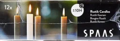 Spaas Stabkerzen Rustic weiß H 25 cm 12 St.