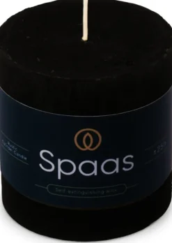 Spaas Stumpenkerze Essential collection schwarz 25 Std. D 7 H 7 cm