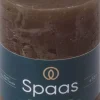 Spaas Stumpenkerze Essential Collection dunkelbraun 35 Stunden D 7 H 9,5 cm