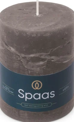 Spaas Stumpenkerze Essential collection dunkelgrau 65 Std. D 8 H 11 cm