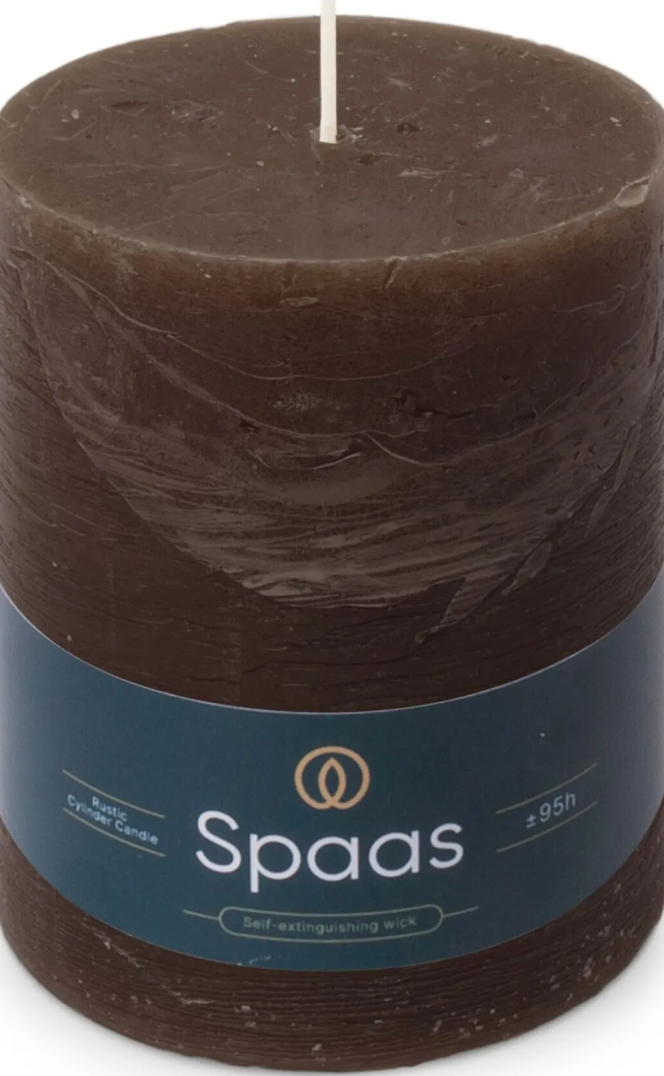 Spaas Stumpenkerze Essential Collection dunkelbraun 95 Stunden D 10 H 13 cm