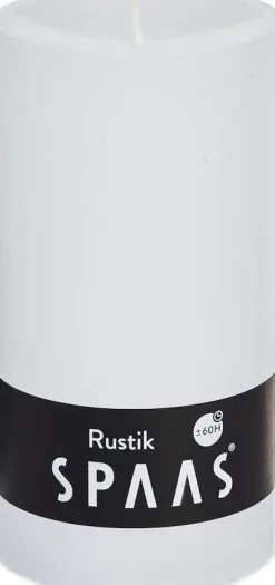 Spaas Stumpenkerze Rustic weiß D 7 cm H 13 cm