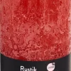 Spaas Stumpenkerze Rustic rot D 7 cm H 13 cm