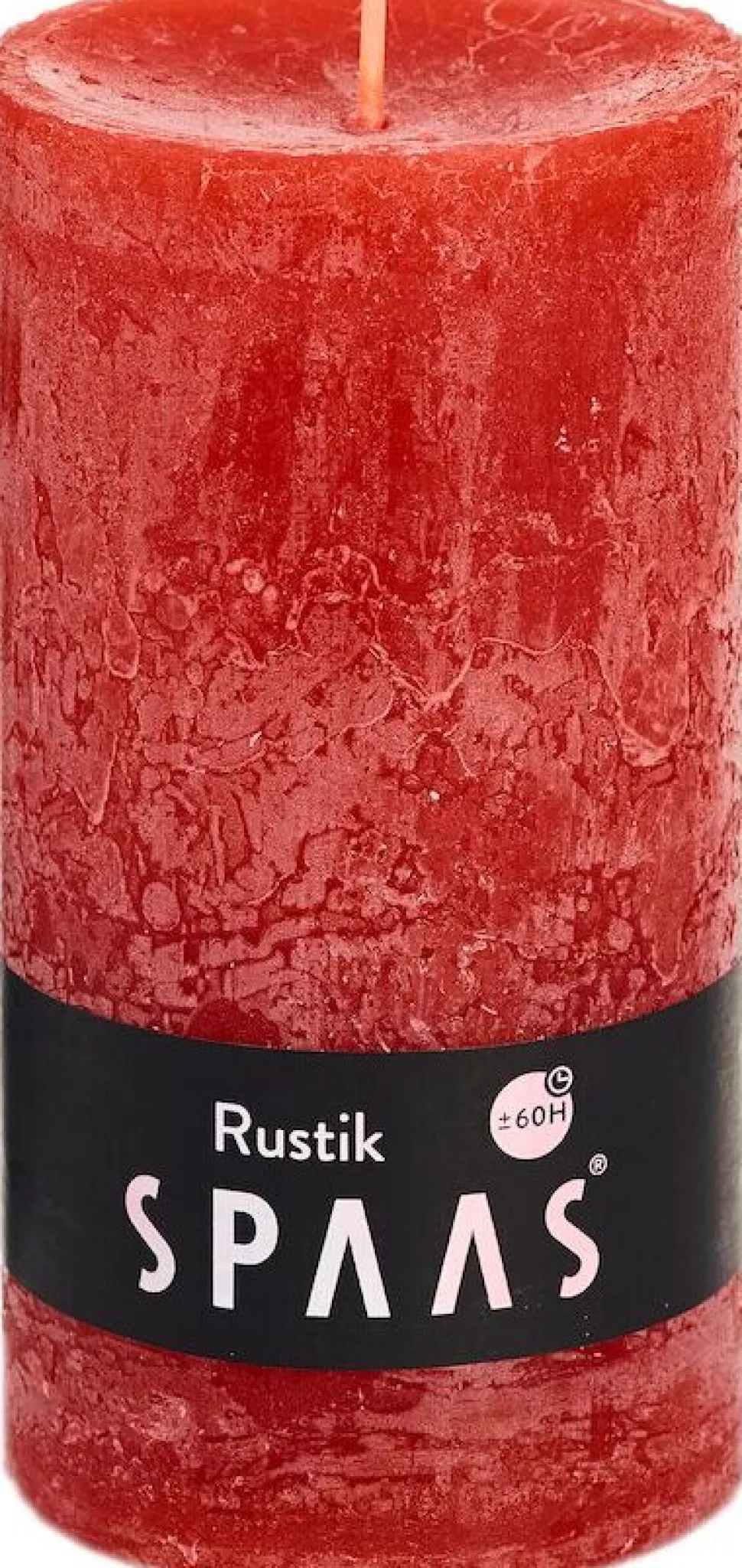 Spaas Stumpenkerze Rustic rot D 7 cm H 13 cm