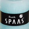 Spaas Stumpenkerze Rustic blau D 7 cm H 8 cm