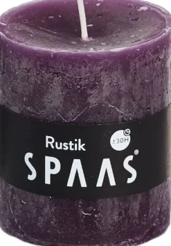 Spaas Stumpenkerze Rustic violett D 7 cm H 8 cm