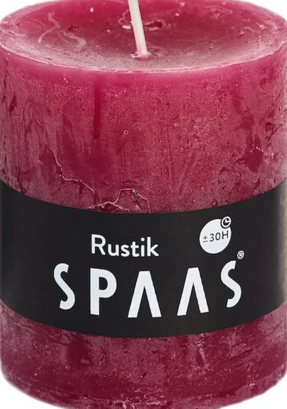 Spaas Stumpenkerze Rustic rot D 7 cm H 8 cm