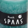 Spaas Stumpenkerze Rustic türkis D 7 cm H 8 cm